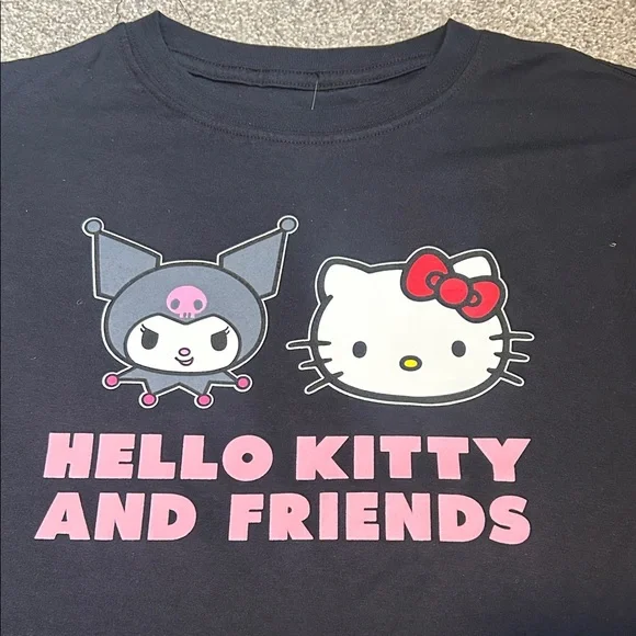 Hello Kitty Black Tee with Pink Accents - Picture 2 of 4